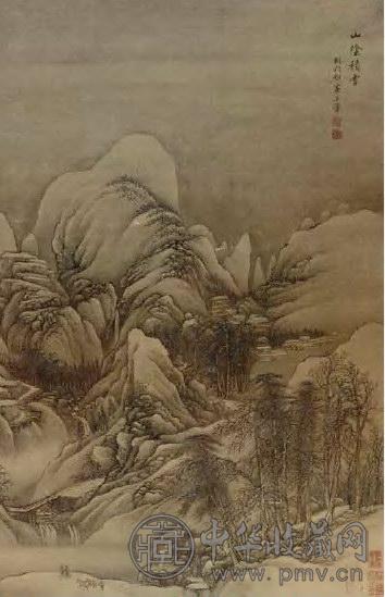 清 王翚 山阴积雪 轴