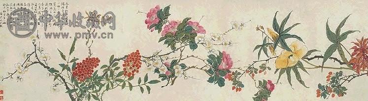 清 吴杏芬 花卉 卷