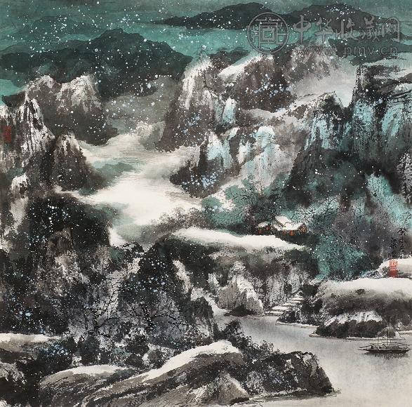 郜宗远 2003年作 山水 立轴 设色纸本