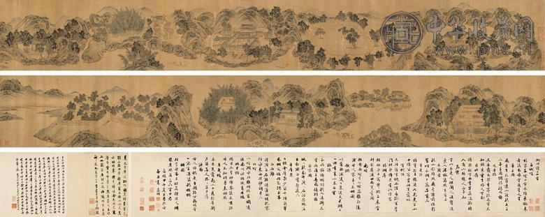 文徵明 1534年作 辋川图 立轴 水墨纸本