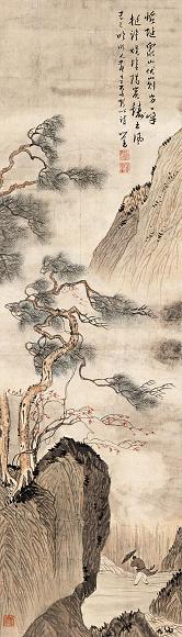 溥儒 己巳(1929年)作 秋山暮归 镜心 设色绢本