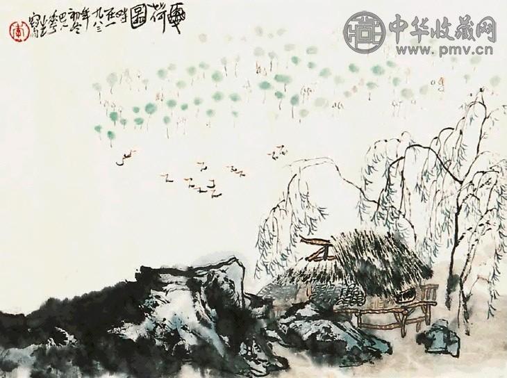 李华生 夏荷图 镜心 纸本