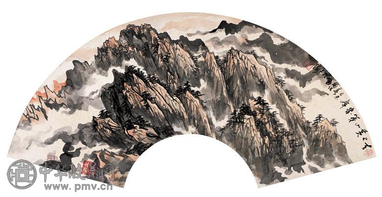 毛国伦 1979年作 黄山即景图 镜心 设色纸本