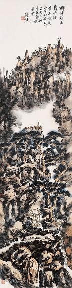 龙瑞 2005年作 山水 镜心 设色纸本