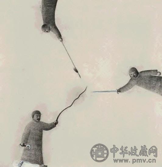 季大纯 2001年 三剑客 布面综合材料