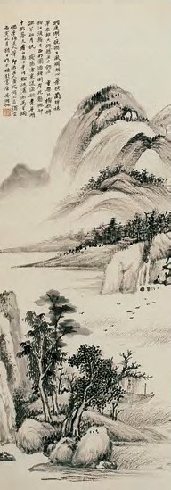 吴湖帆 丙寅(1926年)洞庭兰棹图 轴 纸本水墨