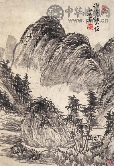 沈宗骞 仿黄鹤山樵 立轴 纸本
