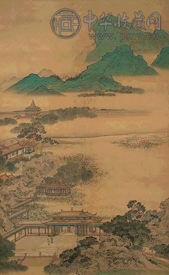 清 钱贡 仿刘松年汉宫春晓图 轴