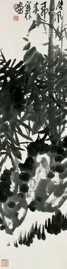 姜宝林 竹 立轴 墨色纸本