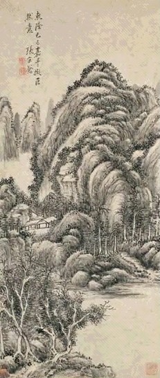 张宗苍 1749年作 苍山疏屋 立轴 水墨纸本