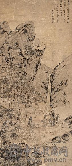 沈颢 山水 立轴 纸本