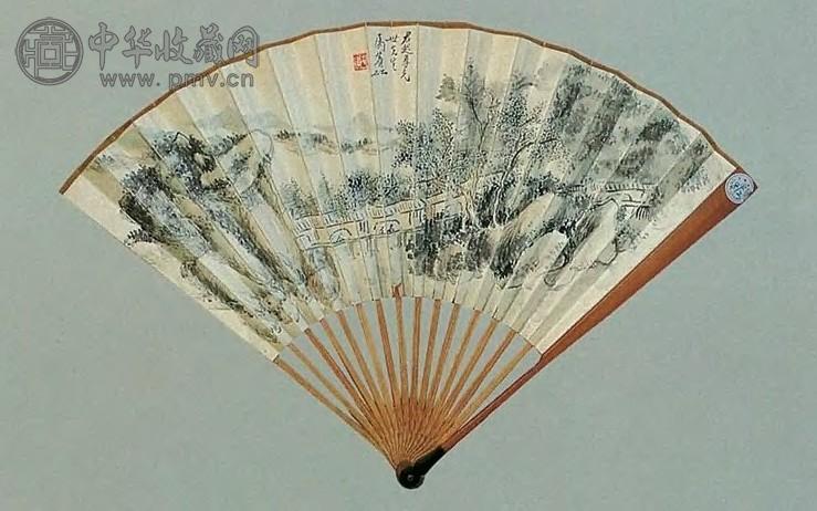 黄宾虹 己卯(1939年)作 山水 扇面 纸本