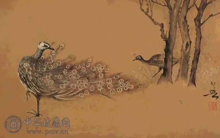 黄幻吾 孔雀 镜心 设色纸本