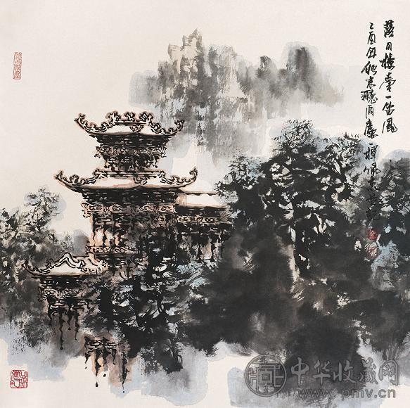 孙佩杰 2005年作 山水 立轴 设色纸本