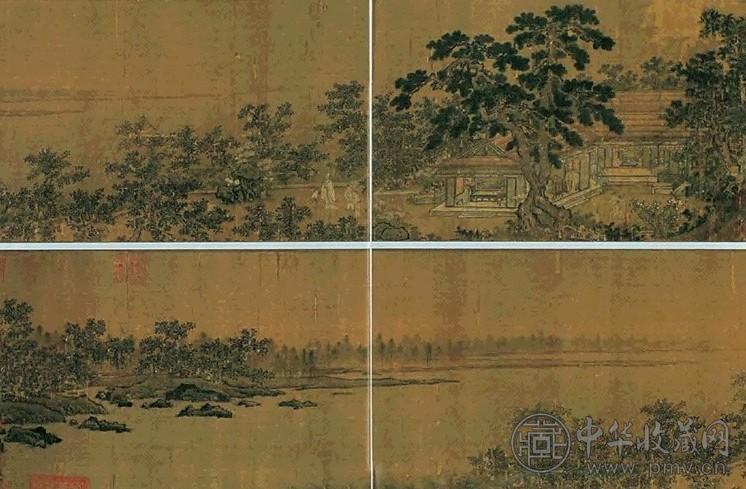 松鹤高士图 手卷 设色绢本