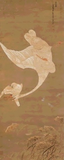 虞沅 1699年作 三白图 立轴 设色绢本