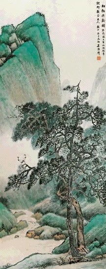 吴榖祥 松柏 立轴 纸本