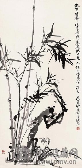 诸闻韵 墨竹 立轴 水墨纸本