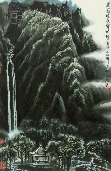 张凭 山水 镜心(带框)
