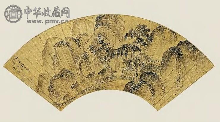 明 陈焕 山水 扇面