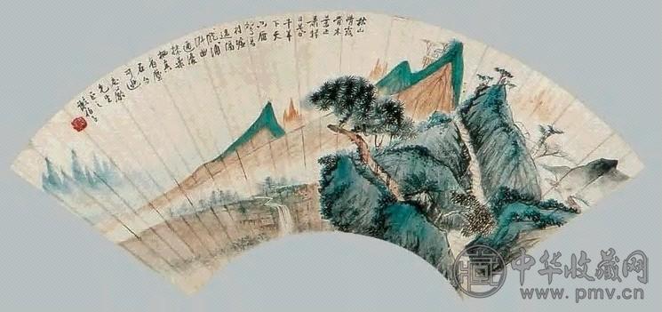 谢伯子 山水 镜心 纸本