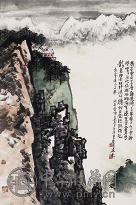 冯建吴 山水 立轴 设色纸本