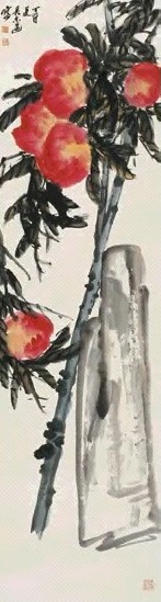 吴东迈 1957年作 花卉 立轴 纸本