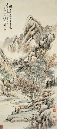 顾沄 秋山野趣 镜心