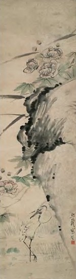 吴镜汀 花鸟 轴