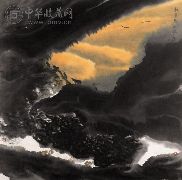 贾又福 2004年作 秋云图 镜心 设色纸本