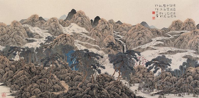 刘铜成 2005年作 山间云溪图 镜心 设色纸本