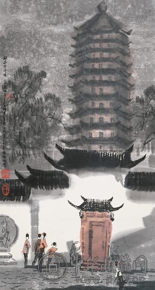 徐希 北海会雪 立轴 纸本