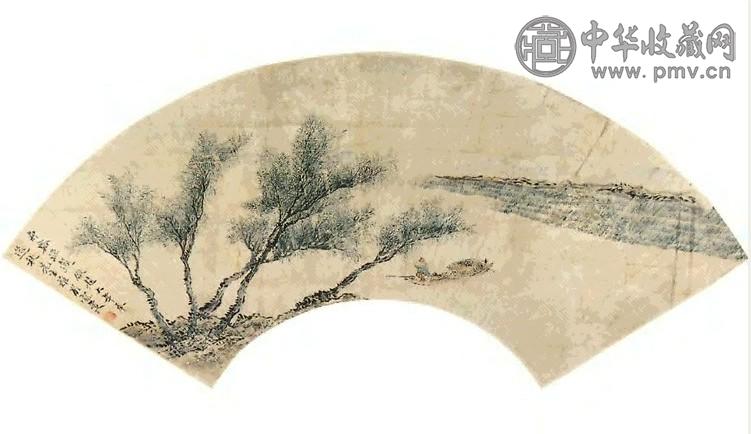 顾鹤庆 山水 扇面 纸本