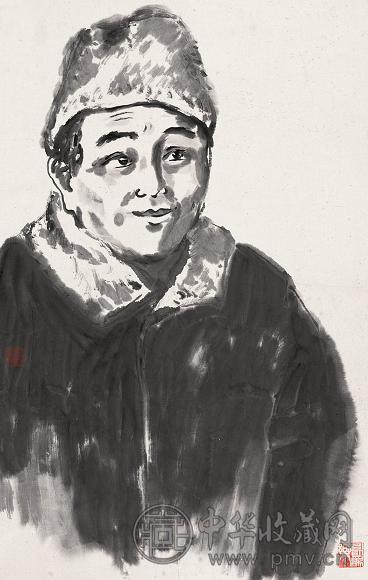 沙耆 人物 立轴 水墨纸本