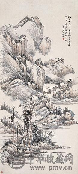 任预 丙戌(1886年) 云山无尽图 立轴 纸本