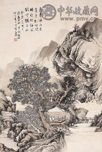 胡铁梅 1865年作 山水 立轴 纸本