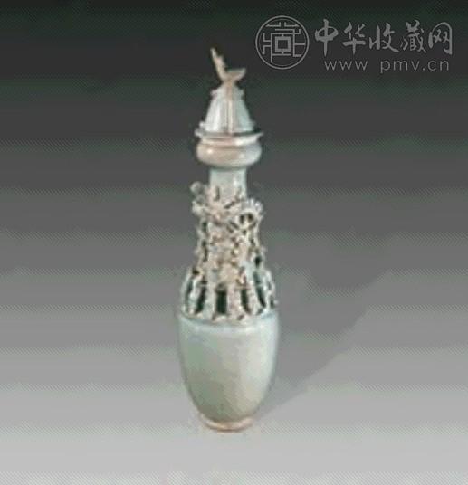 宋 影青盘 龙瓶