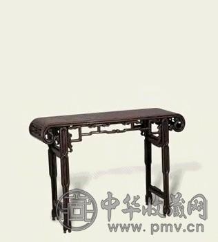 清 红木双劈料琴桌