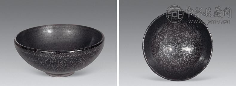 宋 银油滴釉鸡心盏