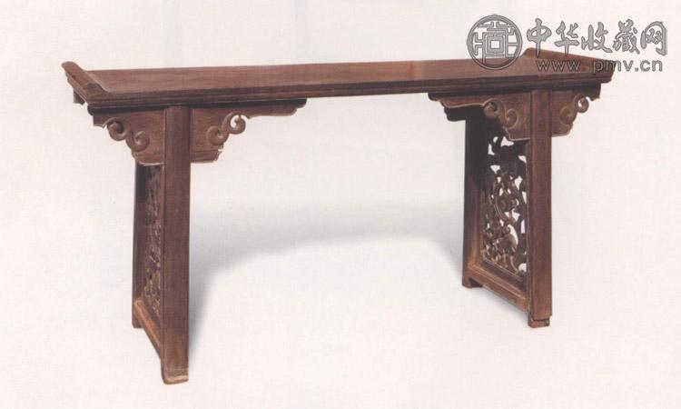 清早期 鸡翅木翘头案