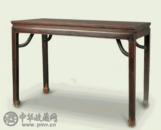 明 黄花梨霸王枨画桌