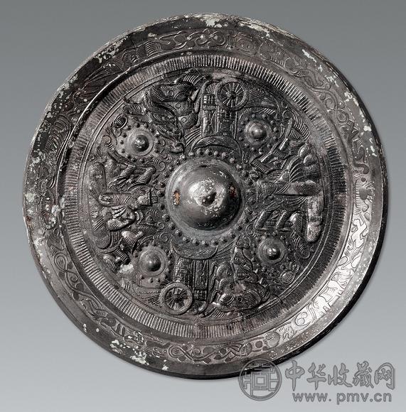 东汉 神人车马画像镜