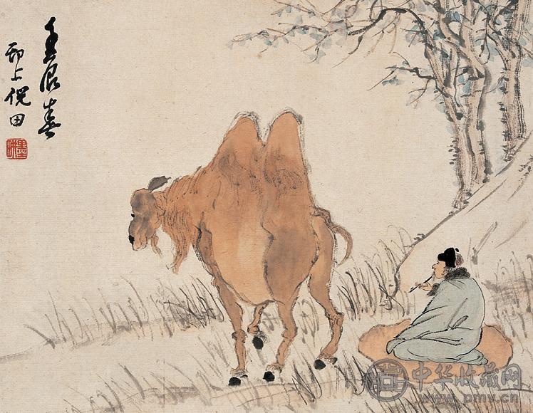 倪田 西域风情 镜心 纸本