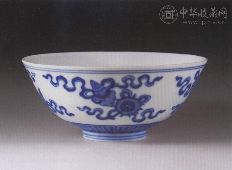 清道光 青花八宝纹碗