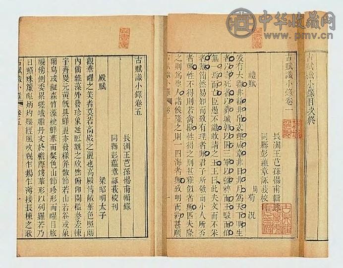 王芑孙辑 古赋识小录(2册)