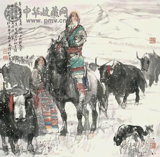 杜滋龄 2003年作 雪域风情 镜心 设色纸本