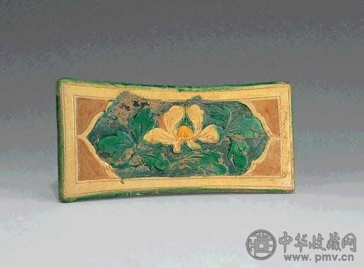 宋 三彩花卉枕