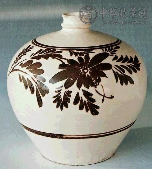 金 磁州窑铁锈花吐噜瓶