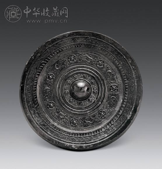 东汉 七乳画纹带神兽镜