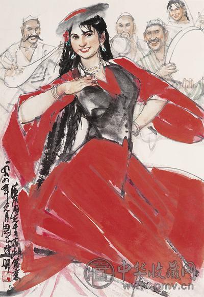 史国良 1999年作 人物 镜心 设色纸本